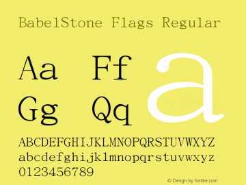 BabelStone Flags Version 3.02 September 24, 2020 Font Sample