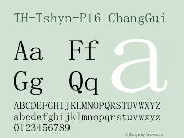 TH-Tshyn-P16 V3.0.0/U13.0/200531 Font Sample