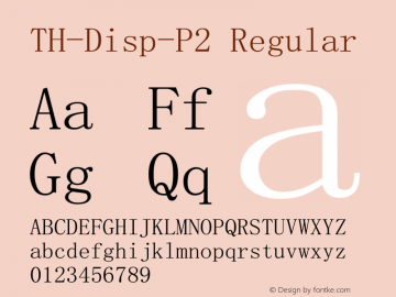 TH-Disp-P2 V3.0.0/U13.0/200614 Font Sample