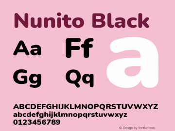 Nunito Black Version 3.600; ttfautohint (v1.8.3) Font Sample