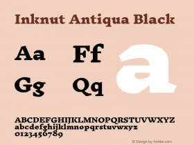 Inknut Antiqua Black Version 1.003; ttfautohint (v1.8.2) -l 8 -r 50 -G 200 -x 14 -D latn -f none -a qsq -W -X 