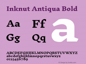 Inknut Antiqua Bold Version 1.003; ttfautohint (v1.8.2) -l 8 -r 50 -G 200 -x 14 -D latn -f none -a qsq -W -X 