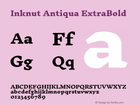 Inknut Antiqua ExtraBold Version 1.003; ttfautohint (v1.8.2) -l 8 -r 50 -G 200 -x 14 -D latn -f none -a qsq -W -X 