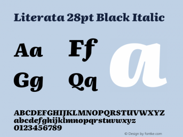 Literata 28pt Black Italic Version 3.002图片样张