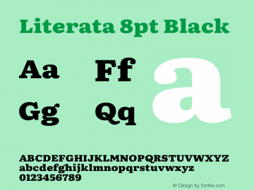 Literata 8pt Black Version 3.002 Font Sample