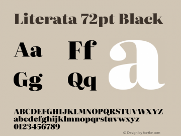 Literata 72pt Black Version 3.002 Font Sample