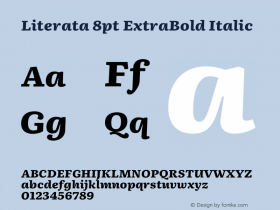 Literata 8pt ExtraBold Italic Version 3.002图片样张