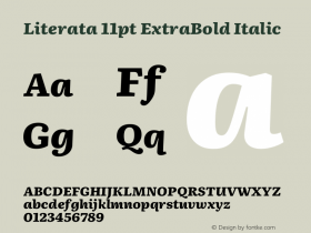 Literata 11pt ExtraBold Italic Version 3.002图片样张