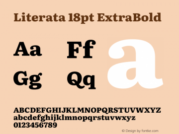 Literata 18pt ExtraBold Version 3.002 Font Sample