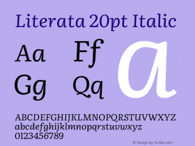 Literata 20pt Italic Version 3.002图片样张