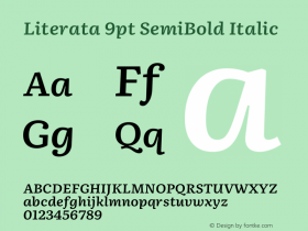 Literata 9pt SemiBold Italic Version 3.002图片样张