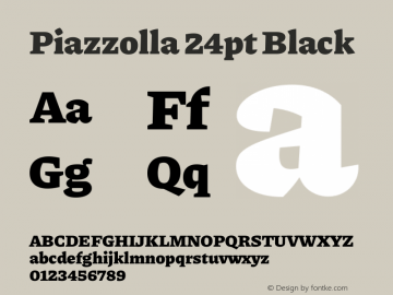Piazzolla 24pt Black Version 2.001图片样张