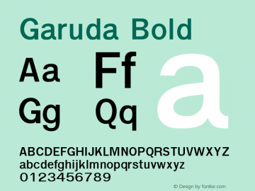 Garuda Bold Version 3.00: 2014-03-17图片样张