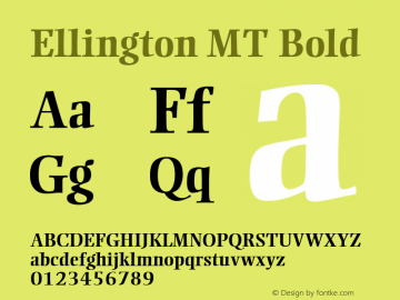 Ellington MT Bold Version 1.5 - Aug 2001图片样张