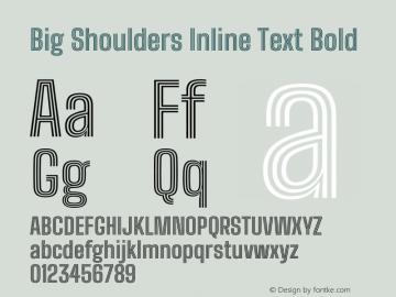 Big Shoulders Inline Text Bold Version 1.000图片样张