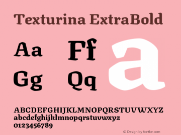 Texturina ExtraBold Version 1.002图片样张