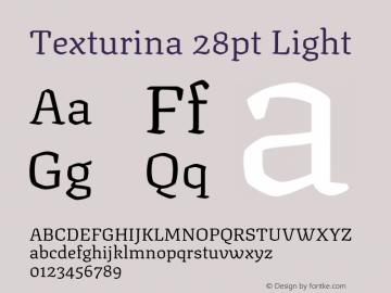 Texturina 28pt Light Version 1.002图片样张