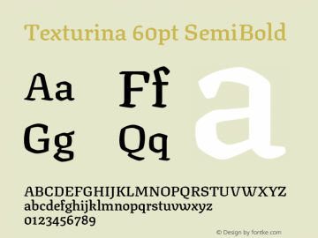 Texturina 60pt SemiBold Version 1.002图片样张