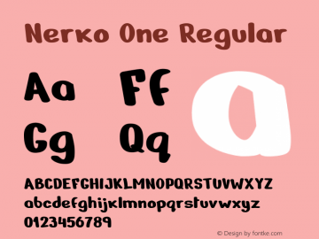 Nerko One Regular Version 1.101图片样张