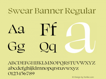 Swear Banner Version 1.000;PS 1.000;hotconv 16.6.54;makeotf.lib2.5.65590 Font Sample
