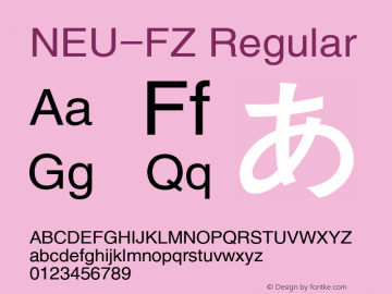 NEU-FZ 2.00 Font Sample