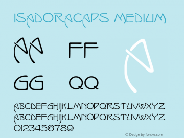 IsadoraCaps Medium Version 001.001 Font Sample