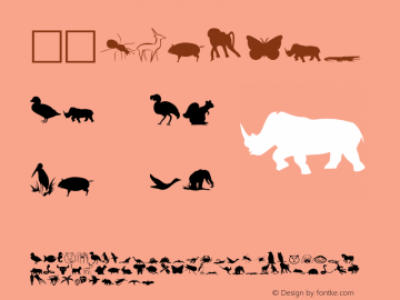 动物 Regular 动物 Font Sample