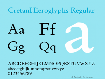 CretanHieroglyphs Version 13.00图片样张