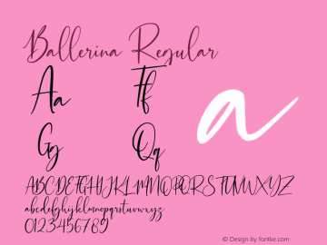 Ballerina Version 1.00;November 18, 2020;FontCreator 12.0.0.2567 64-bit图片样张