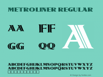 Metroliner Regular Altsys Metamorphosis:10/28/94 Font Sample