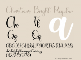 Christmas Bright Version 1.00;November 13, 2020;FontCreator 12.0.0.2555 64-bit图片样张