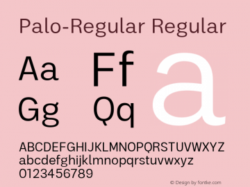 Palo Regular Version 1.000;hotconv 1.0.109;makeotfexe 2.5.65596;com.myfonts.easy.typeunion.palo.regular.wfkit2.version.5z2J Font Sample