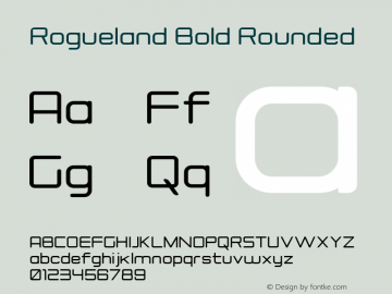 Rogueland Bold Rounded Version 1.005;Fontself Maker 3.5.4图片样张