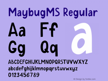 MaybugMS Version 1.013;Fontself Maker 3.5.1 Font Sample