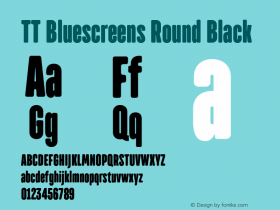 TTBluescreensRound-Black Version 1.000图片样张