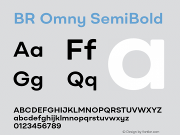 BR Omny SemiBold Version 1.000;hotconv 1.0.109;makeotfexe 2.5.65596图片样张