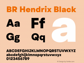 BR Hendrix Black Version 1.000;hotconv 1.0.109;makeotfexe 2.5.65596图片样张