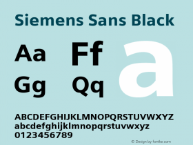 Siemens Sans Black Version 6.000;PS 5.00;hotconv 1.0.38图片样张