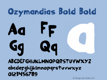 Ozymandias Bold Bold 2 Font Sample
