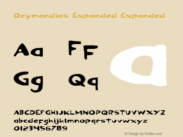 Ozymandias Expanded Expanded 1 Font Sample