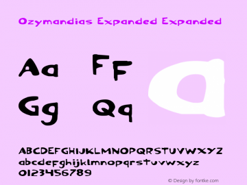 Ozymandias Expanded Expanded 2 Font Sample