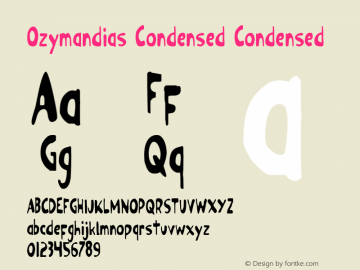 Ozymandias Condensed Condensed 1图片样张