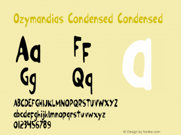 Ozymandias Condensed Condensed 2 Font Sample