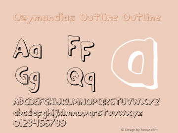Ozymandias Outline Outline 1 Font Sample