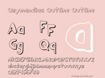 Ozymandias Outline Outline 1 Font Sample