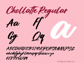 Chollatte Regular Version 1.000;hotconv 1.0.109;makeotfexe 2.5.65596 Font Sample