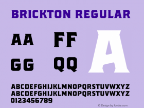 Brickton Regular Version 1.000 | wf-rip DC20190830 Font Sample