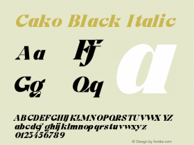 Cako Black Italic Version 1.000 | B-MOD图片样张