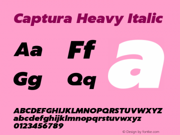 Captura-HeavyItalic Version 1.005 | wf-rip DC20190905图片样张