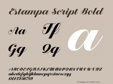 Estampa Script Bold Version 1.000;PS 001.000;hotconv 1.0.88;makeotf.lib2.5.64775 Font Sample